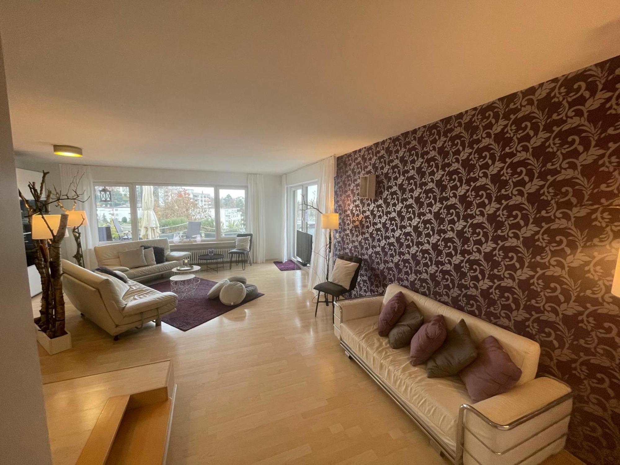 Penthouse - 3 Schlafzimmer- Sonnige Dachterrasse -Whirlpool & Alpenblick - Perfekt Fuer Romantik Oder Familienurlaub Mit Kind, Hund Willkommen - By Ferienwohnenamsee - Юберлинген Екстериор снимка