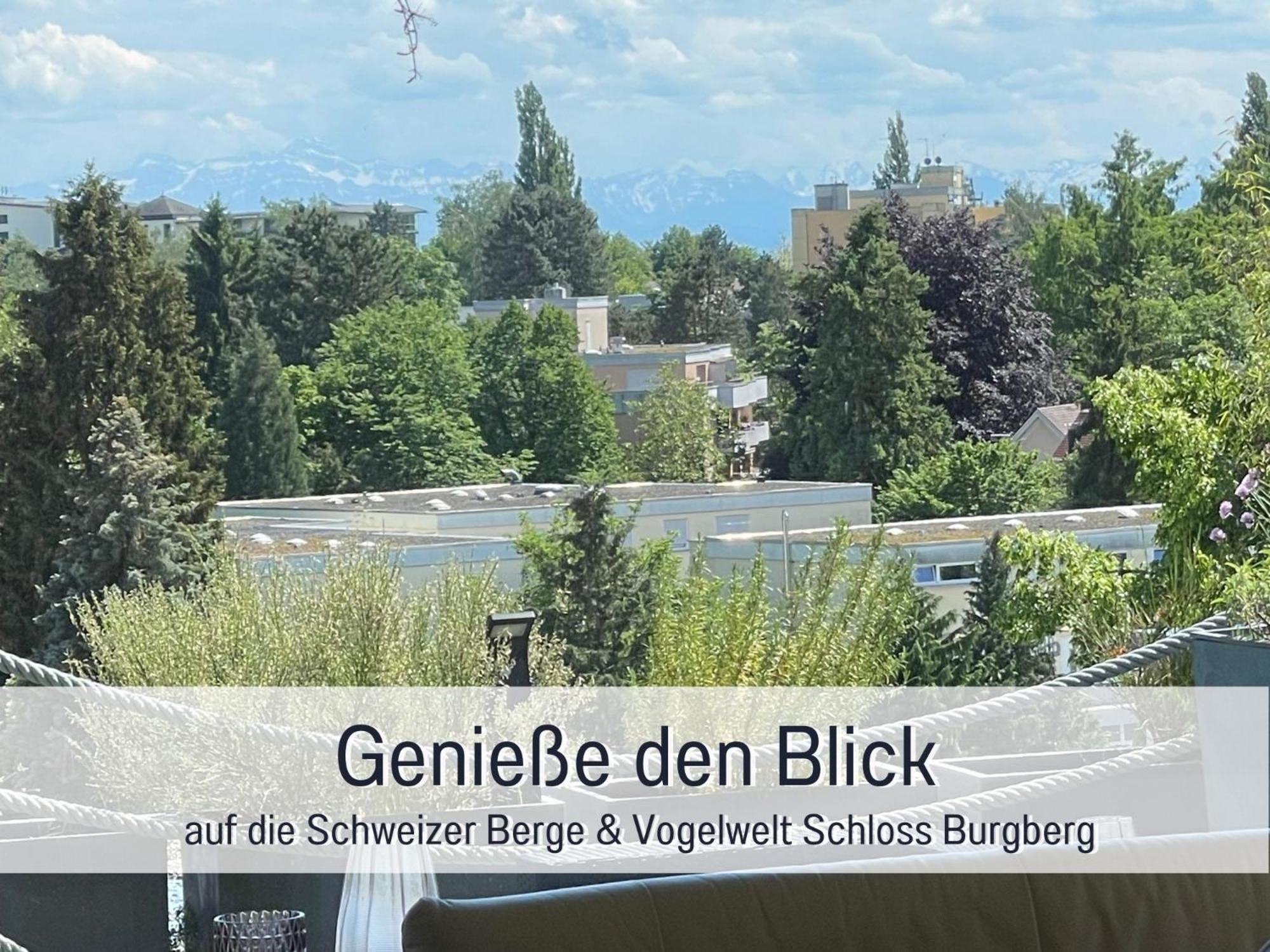 Penthouse - 3 Schlafzimmer- Sonnige Dachterrasse -Whirlpool & Alpenblick - Perfekt Fuer Romantik Oder Familienurlaub Mit Kind, Hund Willkommen - By Ferienwohnenamsee - Юберлинген Екстериор снимка